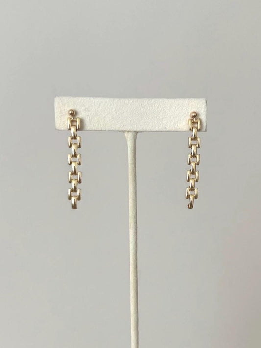 Vintage Rolex Link Earrings: gorgeous vintage style links with 14kt gold filled ball post and earring backs