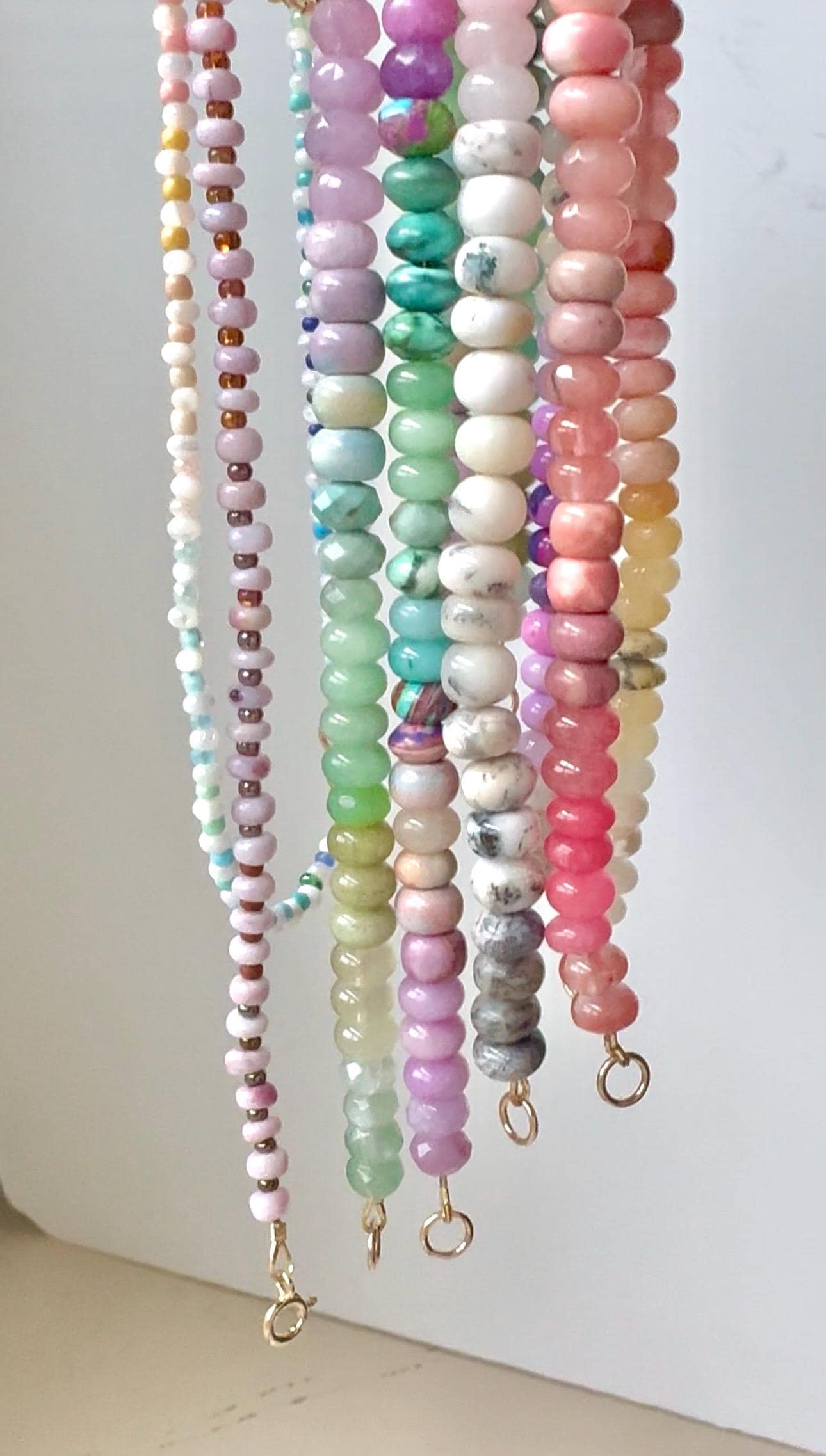 Hydrangea, Snowcone2 Pink Opal Ombré Necklace: 50 Shades of Hydrangea Series