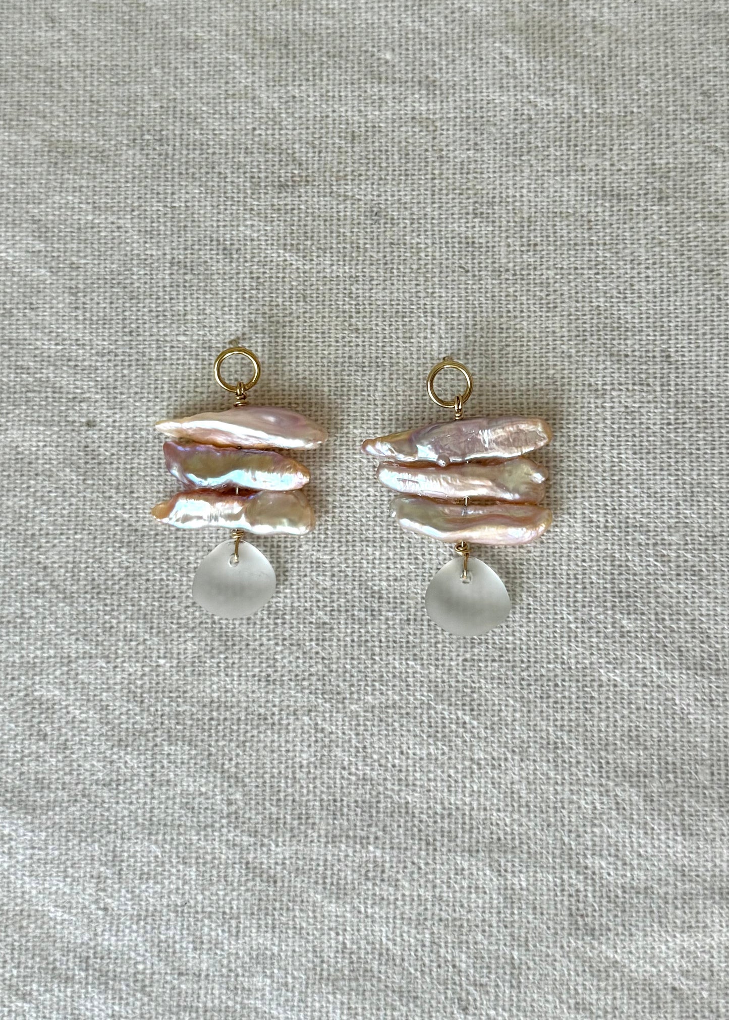 Sea Mist Pearl Earrings