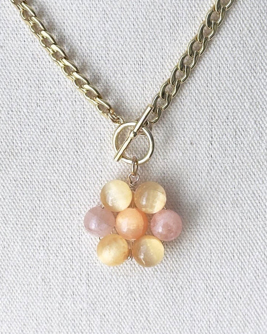 Flora Pendant — Apricot Glow