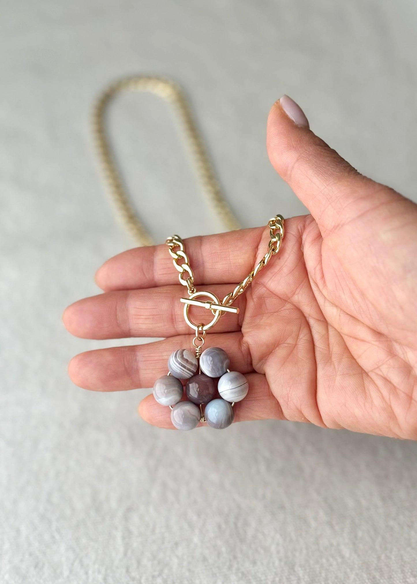 Flora Pendant — Dusky Bloom