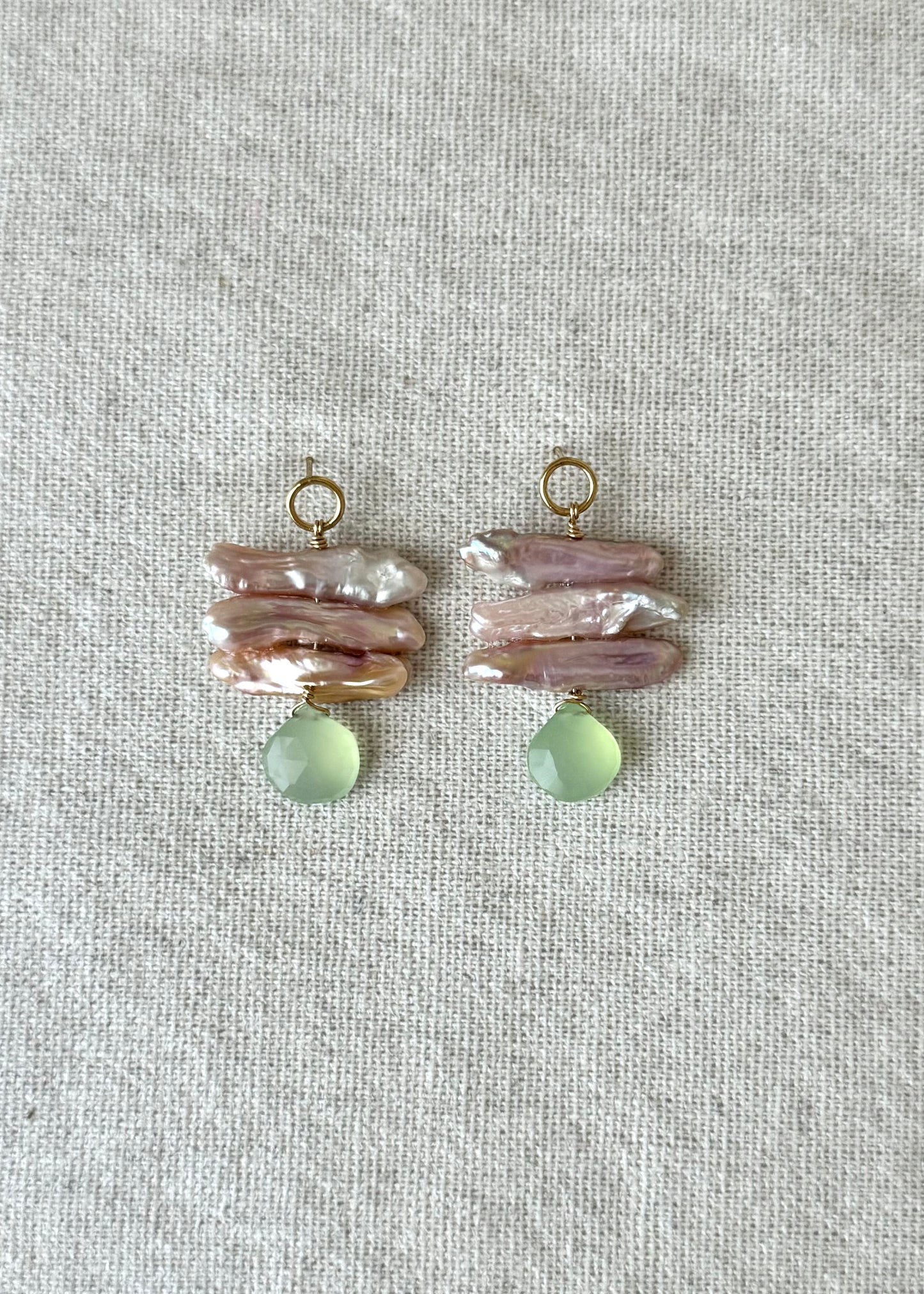 Sea Foam Pearl Earrings