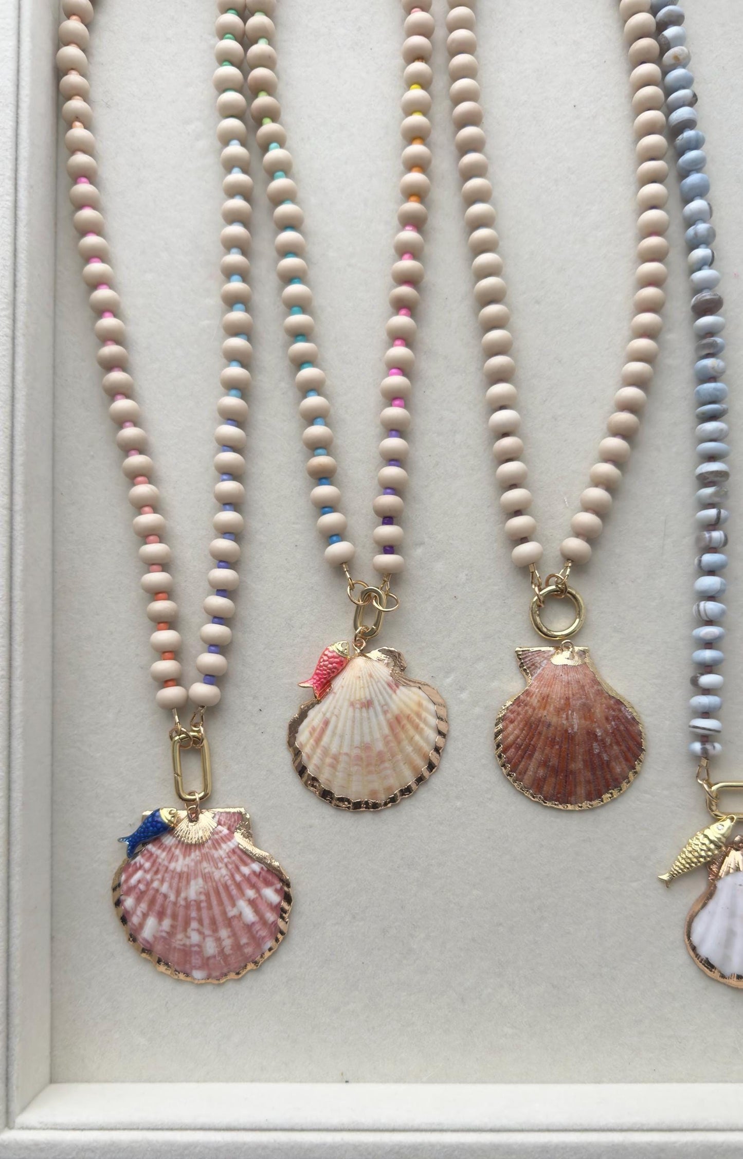 Enamel Gold Fish Charms: Pink or Blue Coastal Keepsake