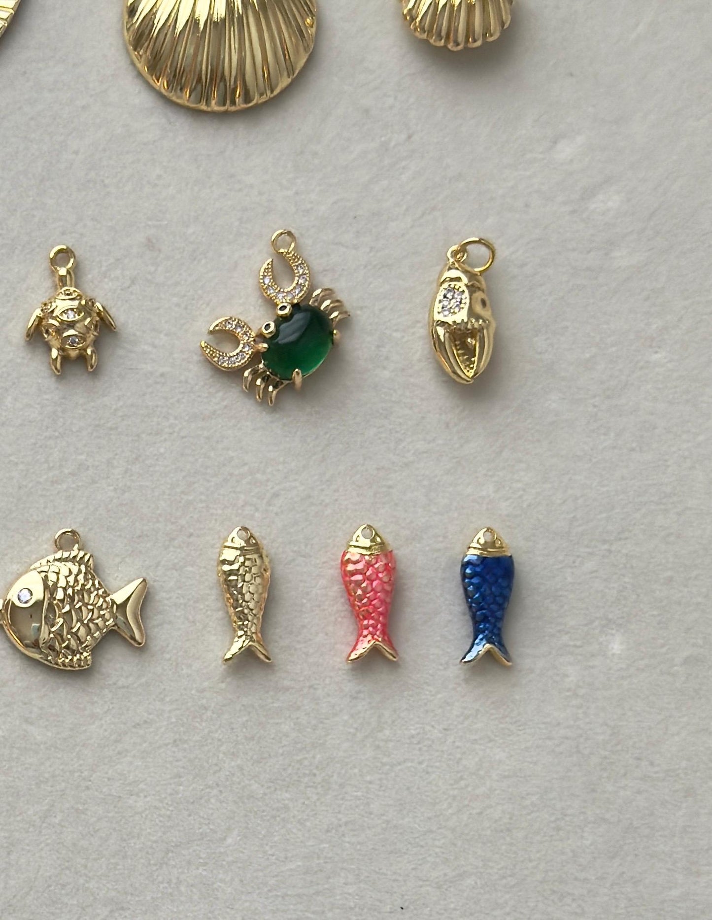 Gold Fish Charms: Coastal Summer Keepsake Charms