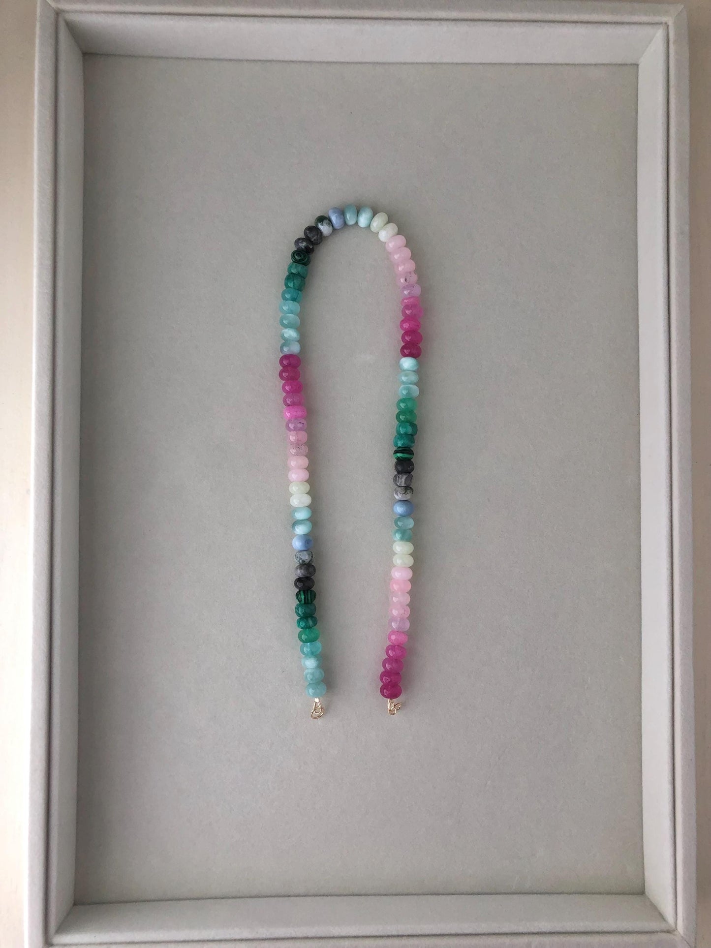 Cactus Blossom CB3-Fuchsia Cool Ombré Gemstone Necklace