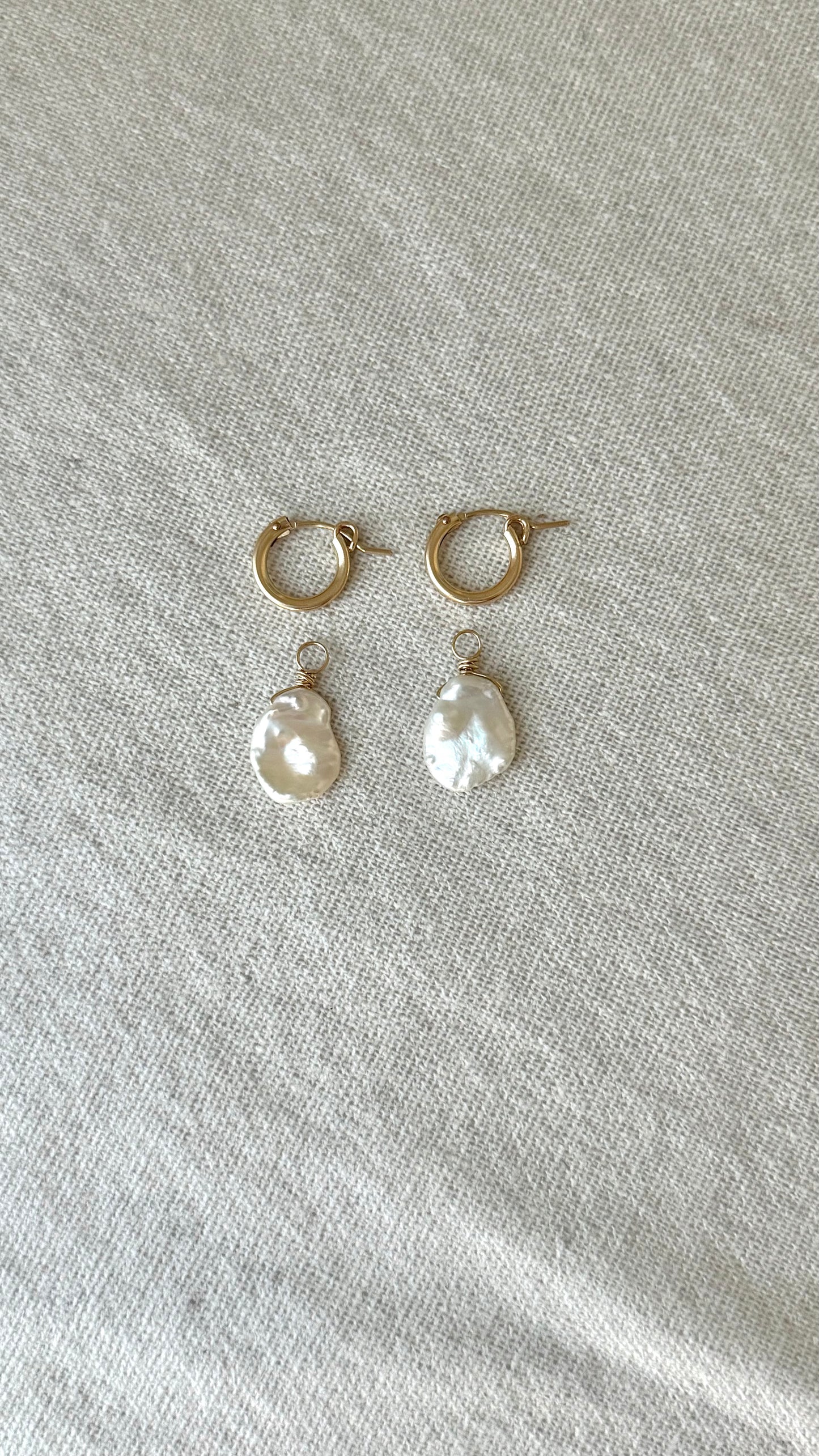 Always Hoops & Petal Pearl Charms
