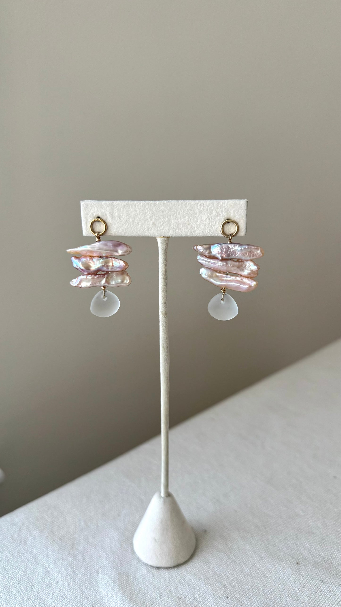 Sea Mist Pearl Earrings