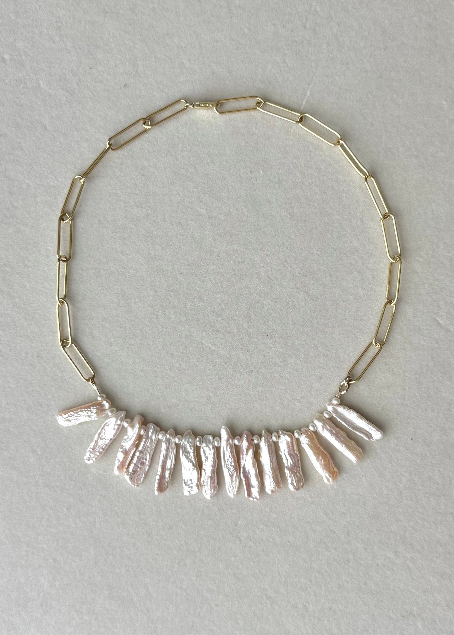Moon Tide Pearl Collar Necklace
