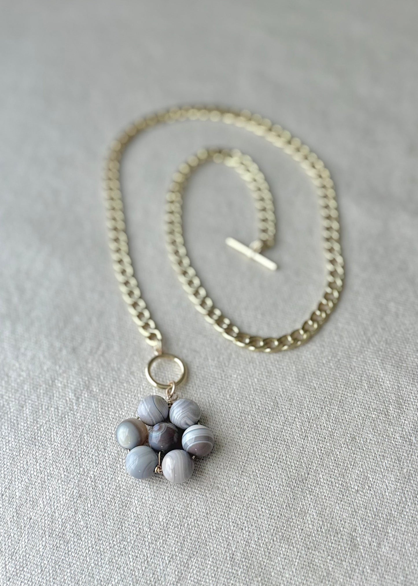 Flora Pendant — Misted Stone
