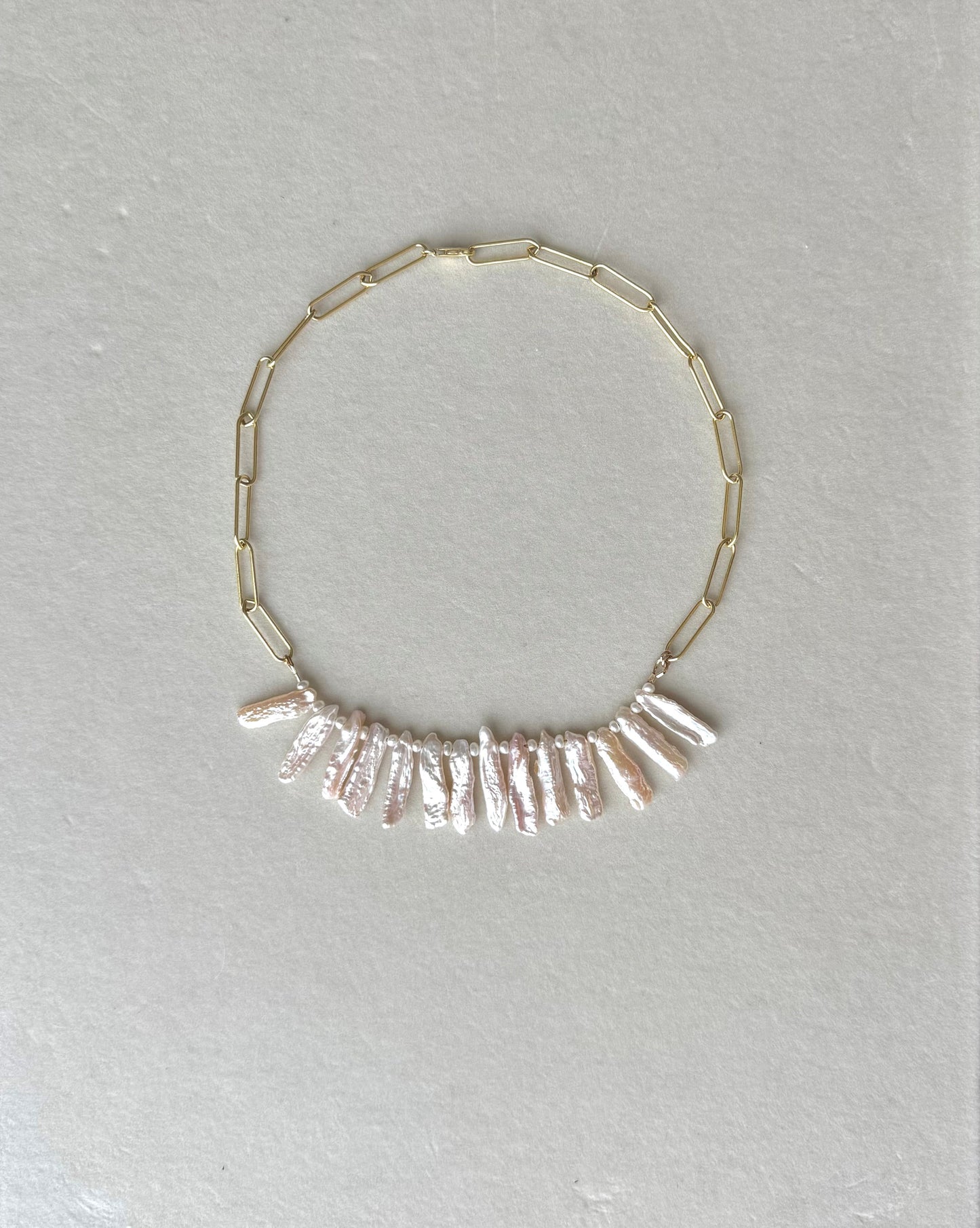 Moon Tide Pearl Collar Necklace