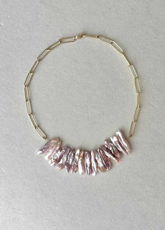 Soft Glow Pearl Collar Necklace