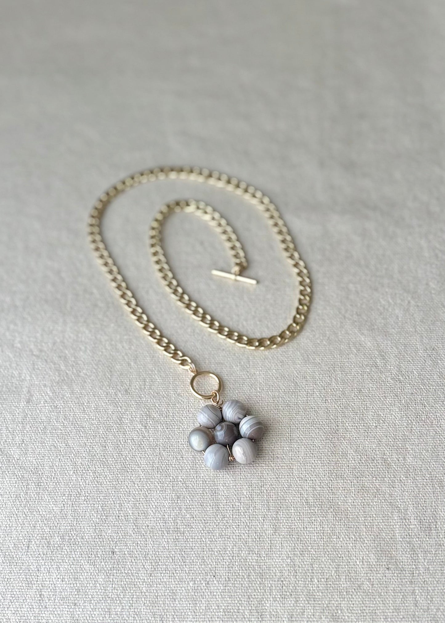 Flora Pendant — Misted Stone
