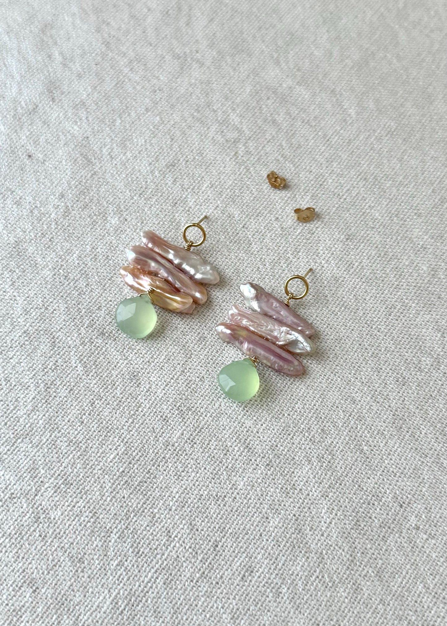 Sea Foam Pearl Earrings