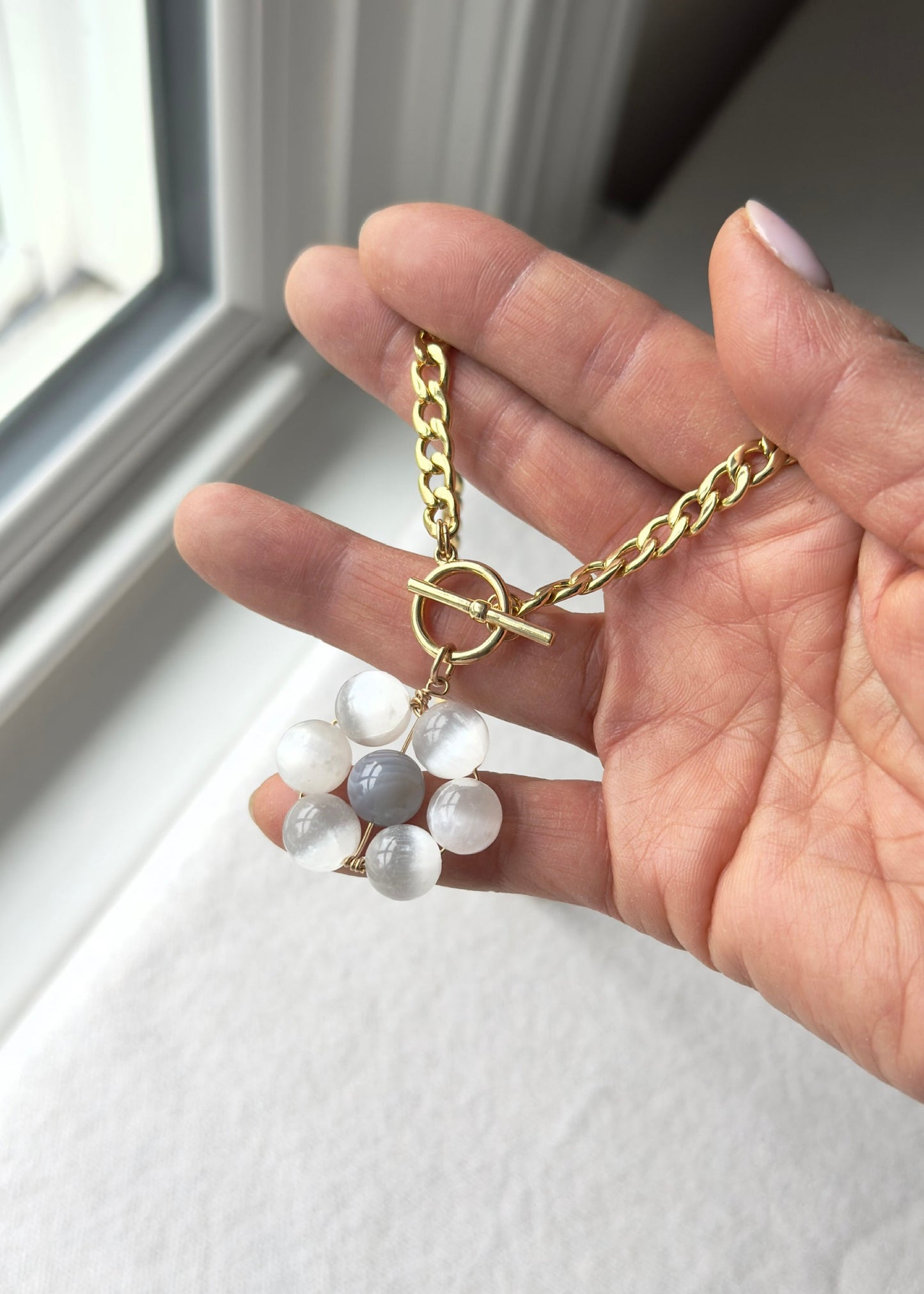 Flora Pendant — Cloud Bloom