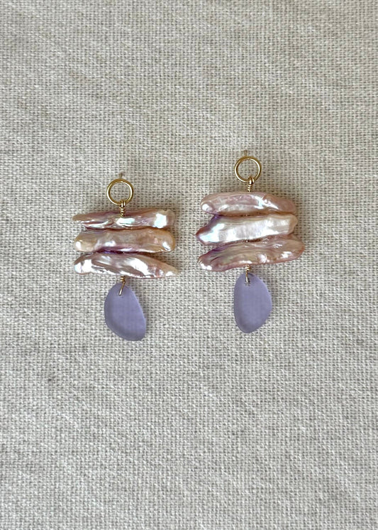 Dusk Light Pearl Earrings