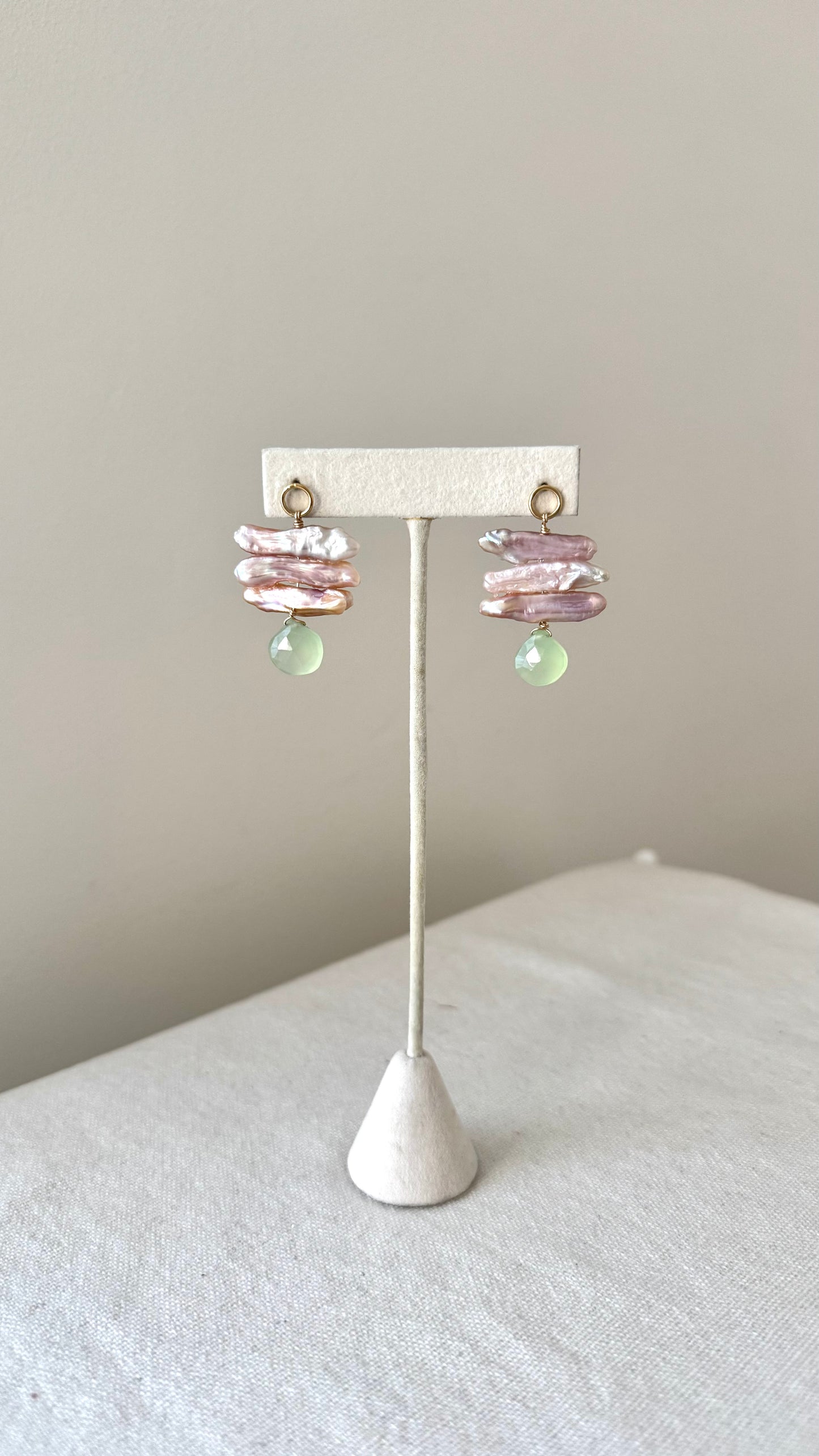 Sea Foam Pearl Earrings