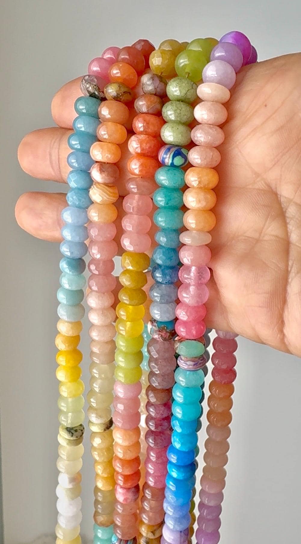 Coastal Sunset- Mini Faceted ORANGE Gemstone Ombré Necklace