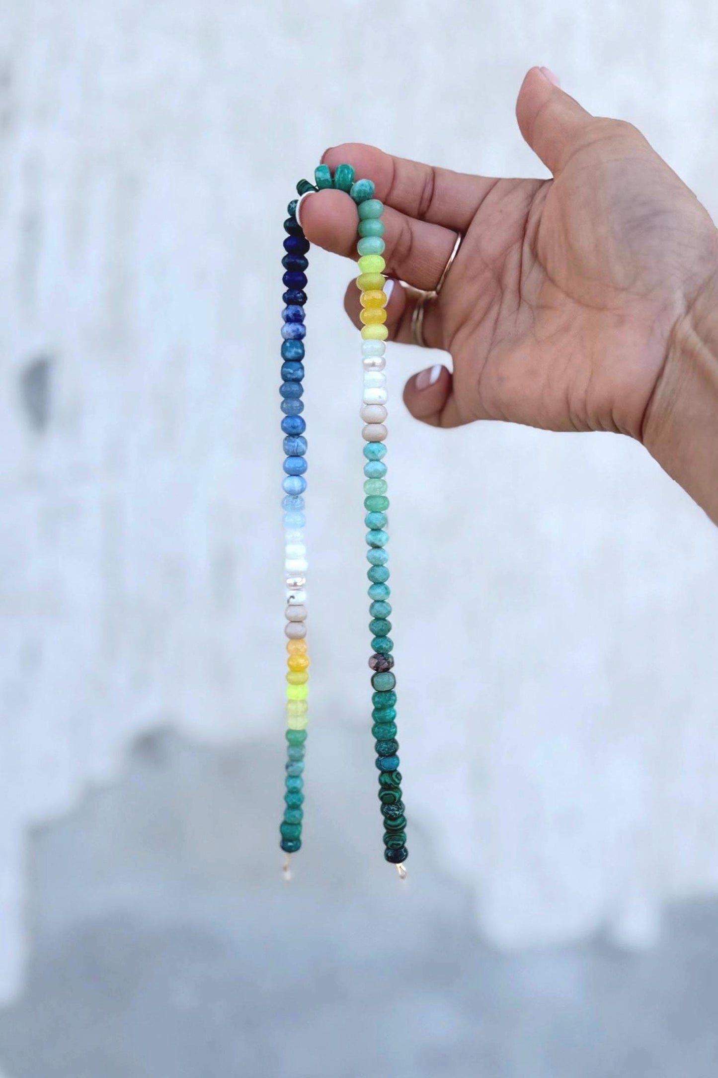 Secret Pond Ombré Gemstone Necklace: Water Lilly Series