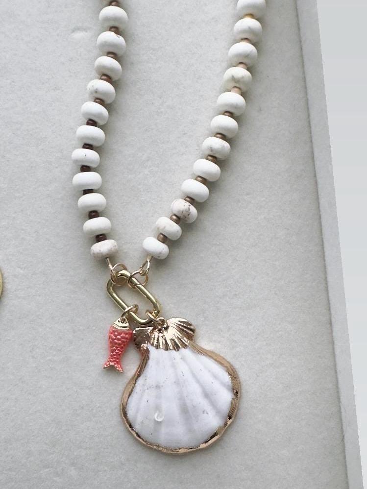 Enamel Gold Fish Charms: Pink or Blue Coastal Keepsake