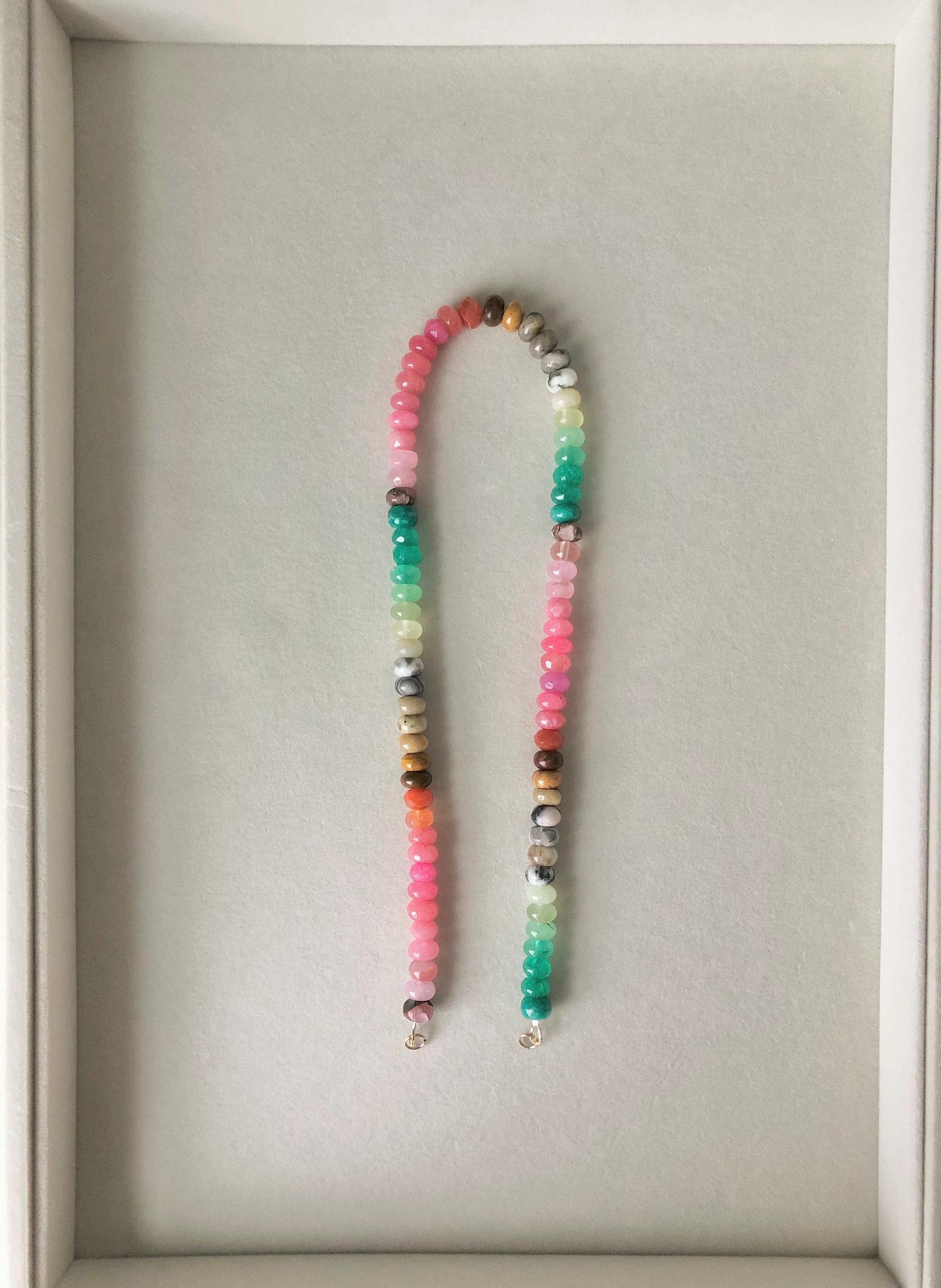 Dogwood Blossom Ombré Gemstone Necklace2 and Bracelet