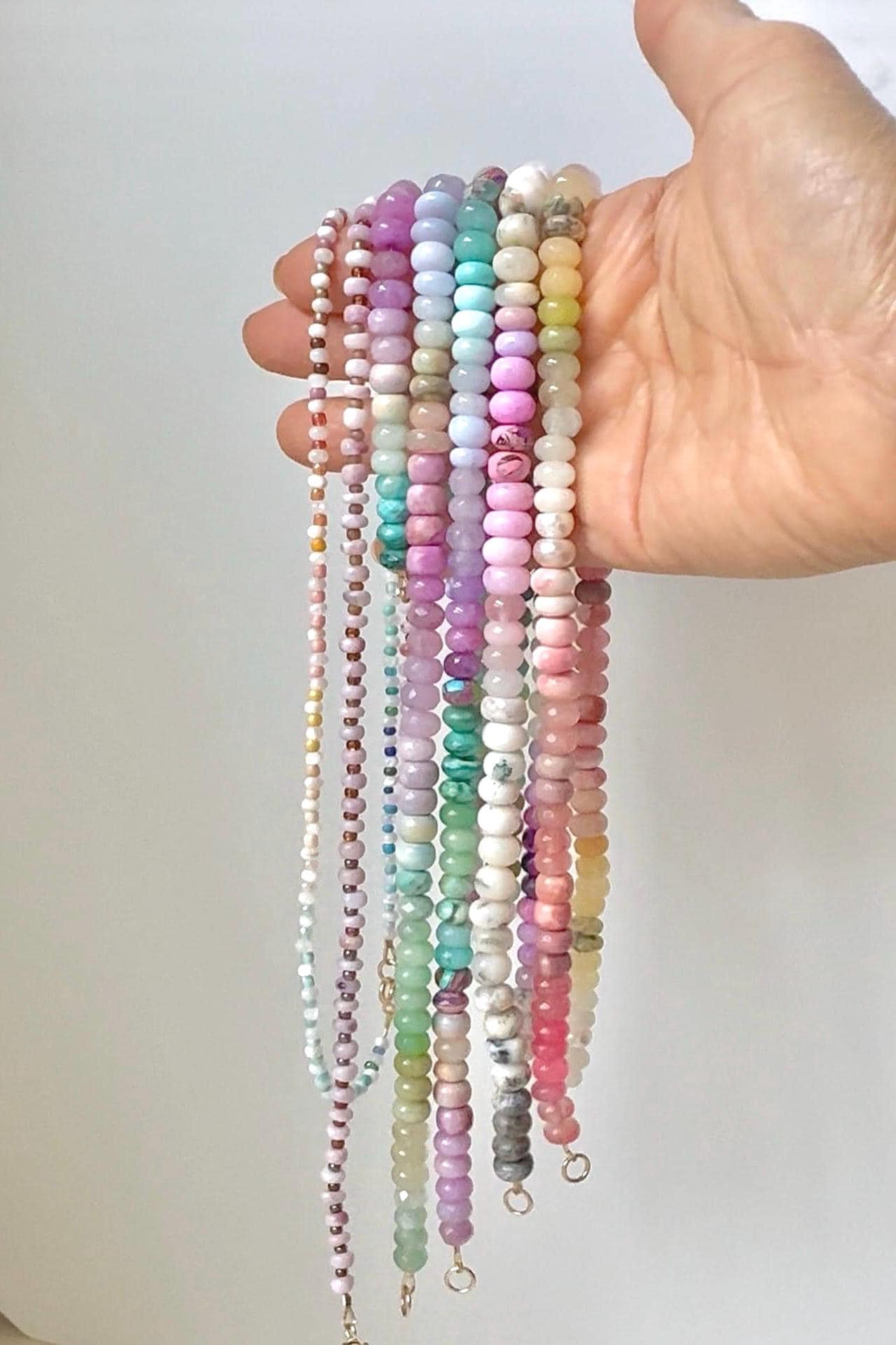 Hydrangea, Snowcone2 Pink Opal Ombré Necklace: 50 Shades of Hydrangea Series