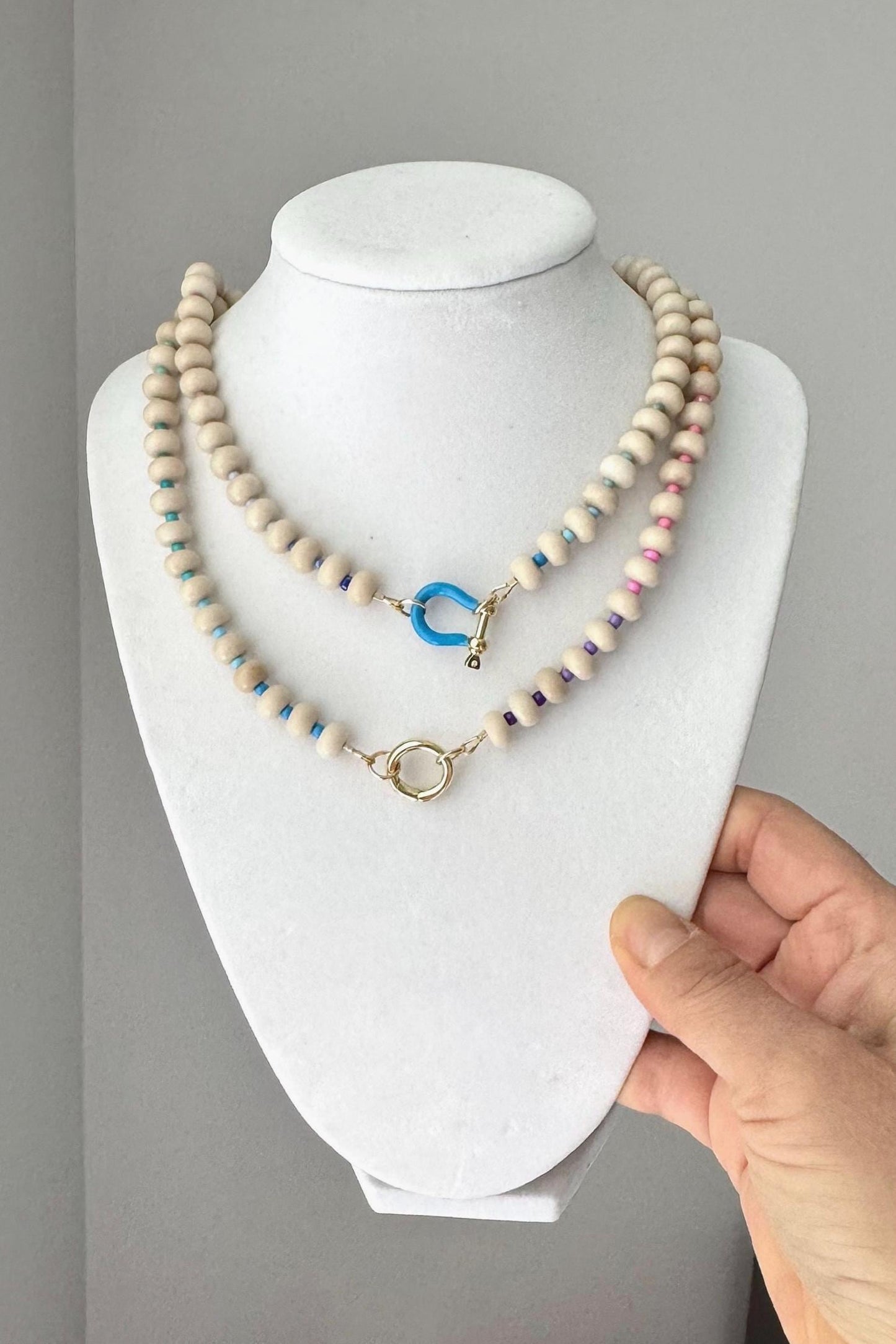 River Stone #2 Ombré Gemstone Necklace