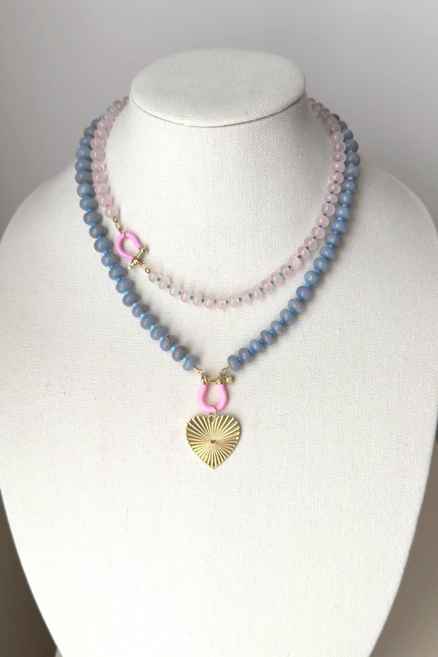 Madagascar Rose Quartz Ombré Necklace, 22.25”