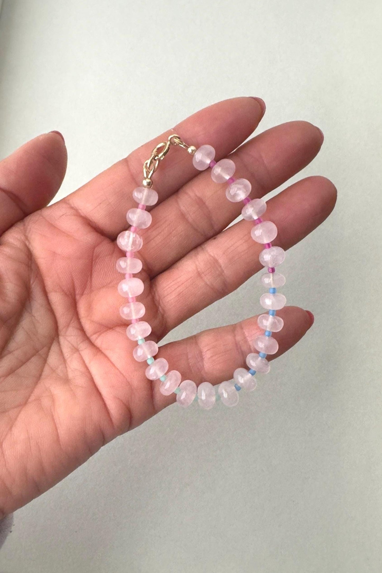 Madagascar Rose Quartz Ombré Bracelet